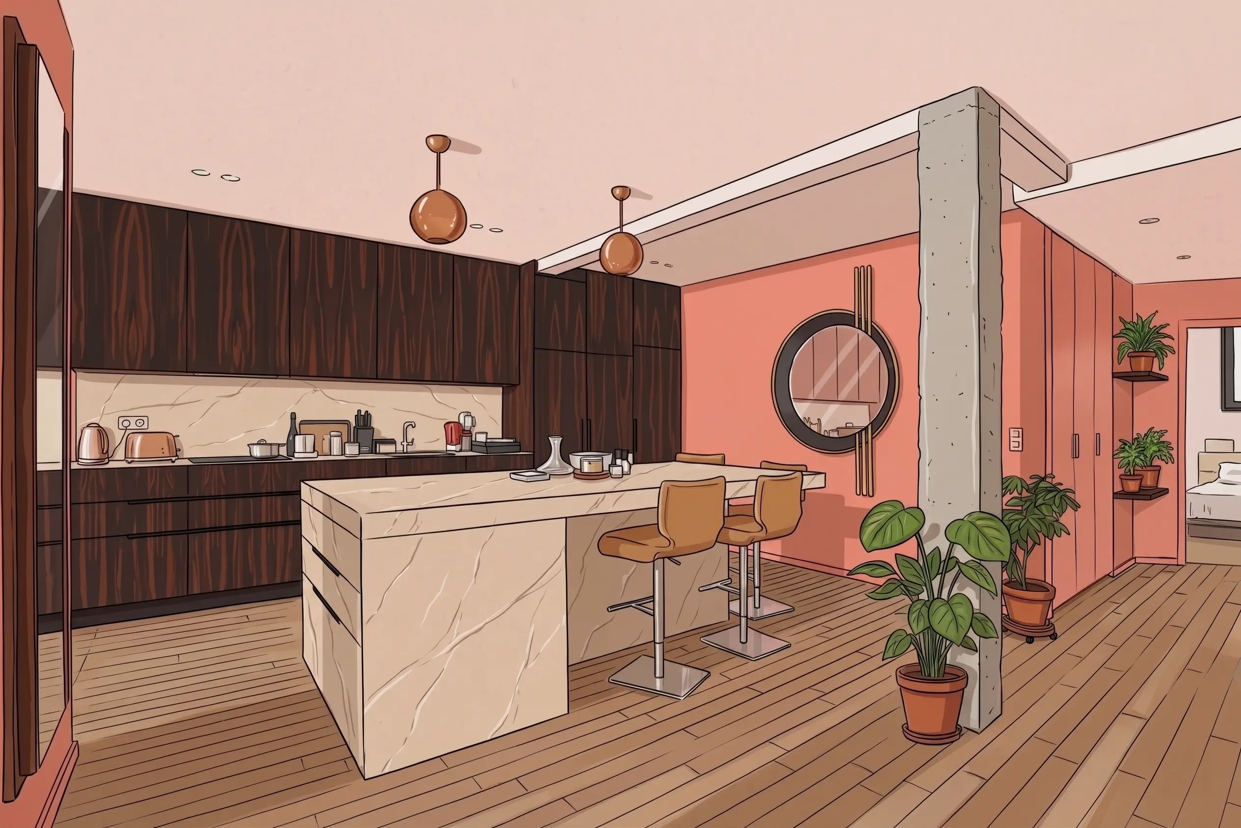 Salon rénové par un artisan de Team Artisan
